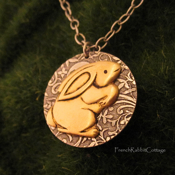 Lop Eared Bunny Rabbit Necklace Pendant