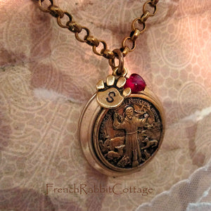 Saint Francis of Assissi Locket Necklace
