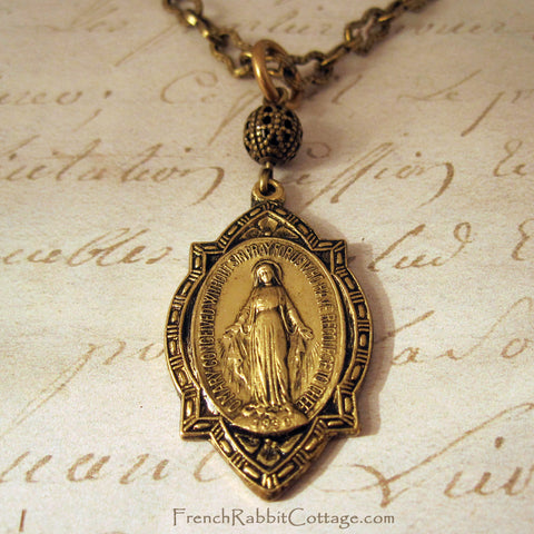 Miraculous Medal Necklace ( Catholic Jewelry )