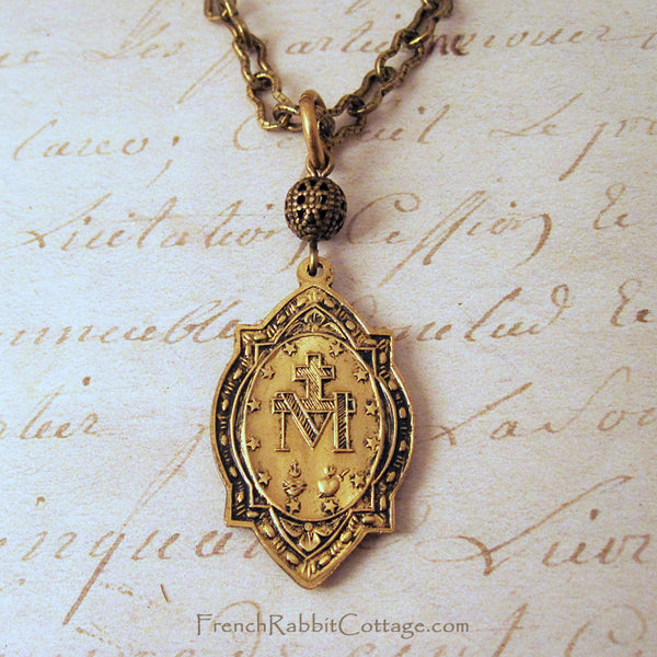 Miraculous Medal Necklace ( Catholic Jewelry )
