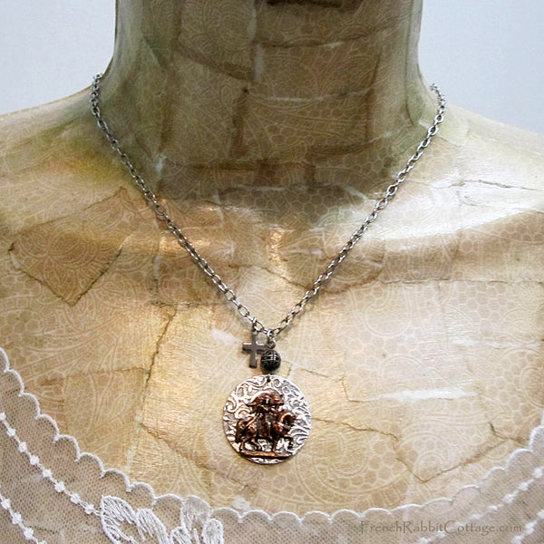 Joan of Arc Necklace Pendant (Joan on Horseback)