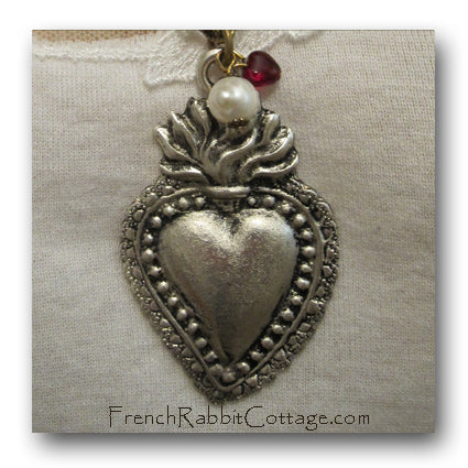 Sacred Heart Ex Voto Necklace Pendant