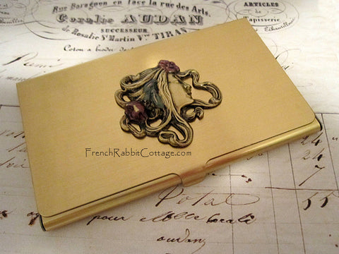 Art Nouveau Mucha Style Business Card Case