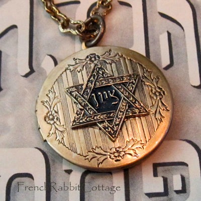 Star of David Locket Necklace