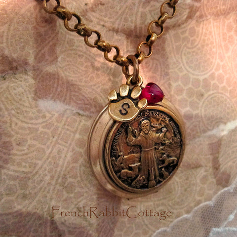 Saint Francis of Assissi Locket Necklace