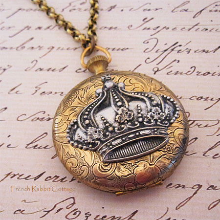 Crown Locket Necklace